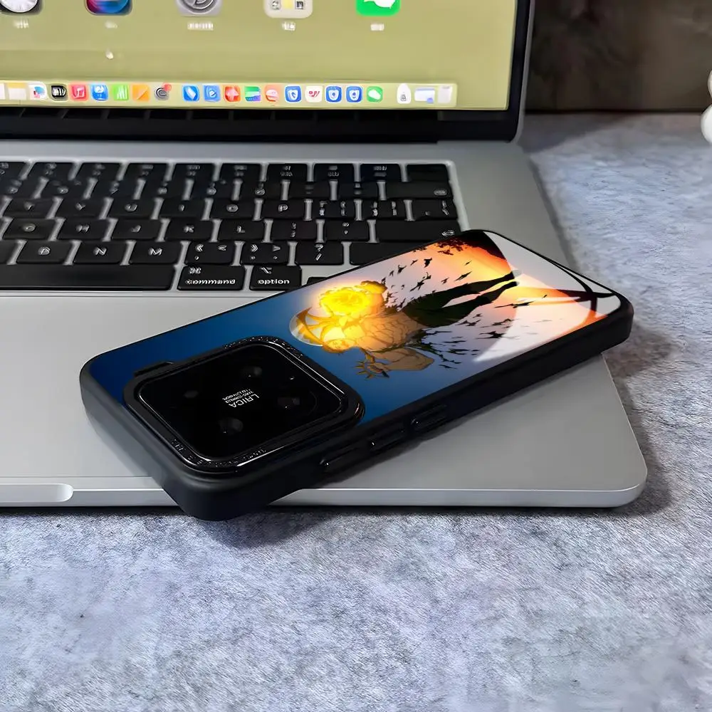 Comics E-Escanor Arrogant Handyhülle für Xiaomi 15 14 13 12 Mi 11 X T Ultra Pro Lite 5G Schwarze Glasabdeckung