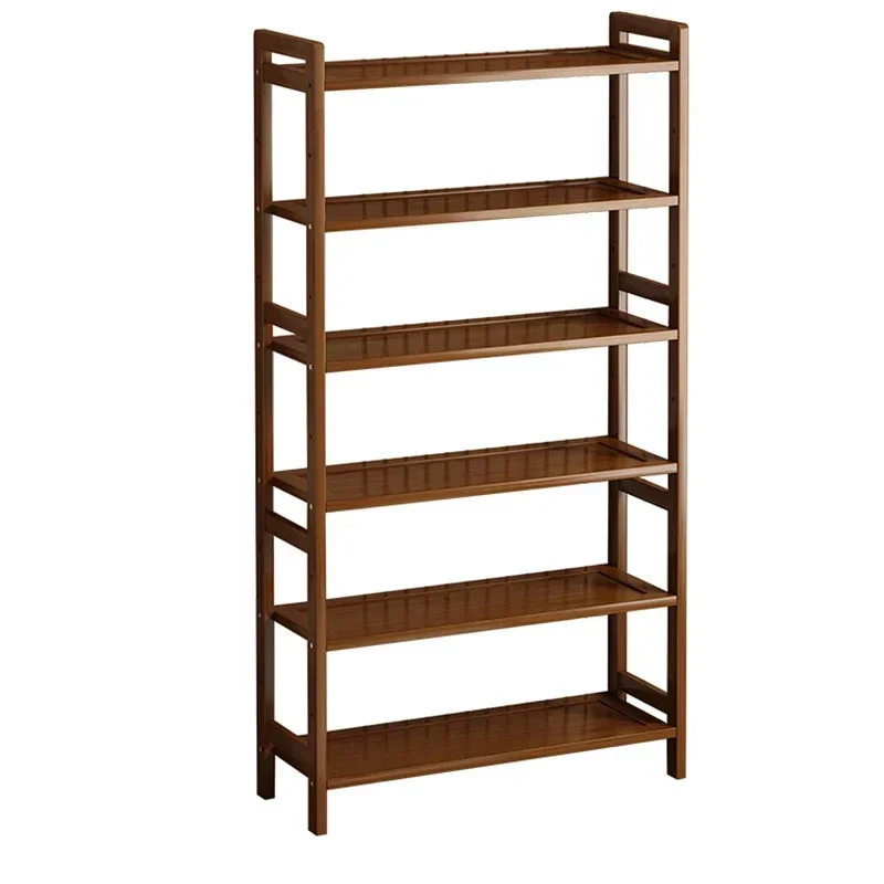 Durable Home Multifunctional Living Room Storage Shelf Bamboo Floor-to-ceiling Multi-layer Divider Desktop Organizer Rack