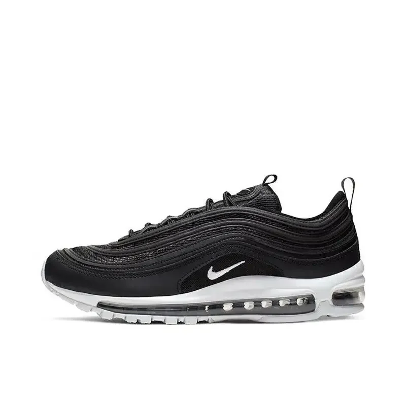 Nike Air Max 97 Women's Black White Cushioned Fashion Retro Comfortable Breathable Anti-slip Wear-resistant Running Shoes