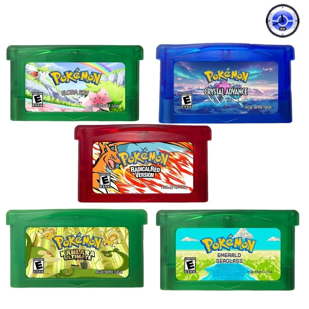 

Игровой картридж RTC English Game Cartridge Pokemon Flora Sky, Crystal Advance, Ultimate, GBA Flash Game Cartridge, GBA ROM Modified Version