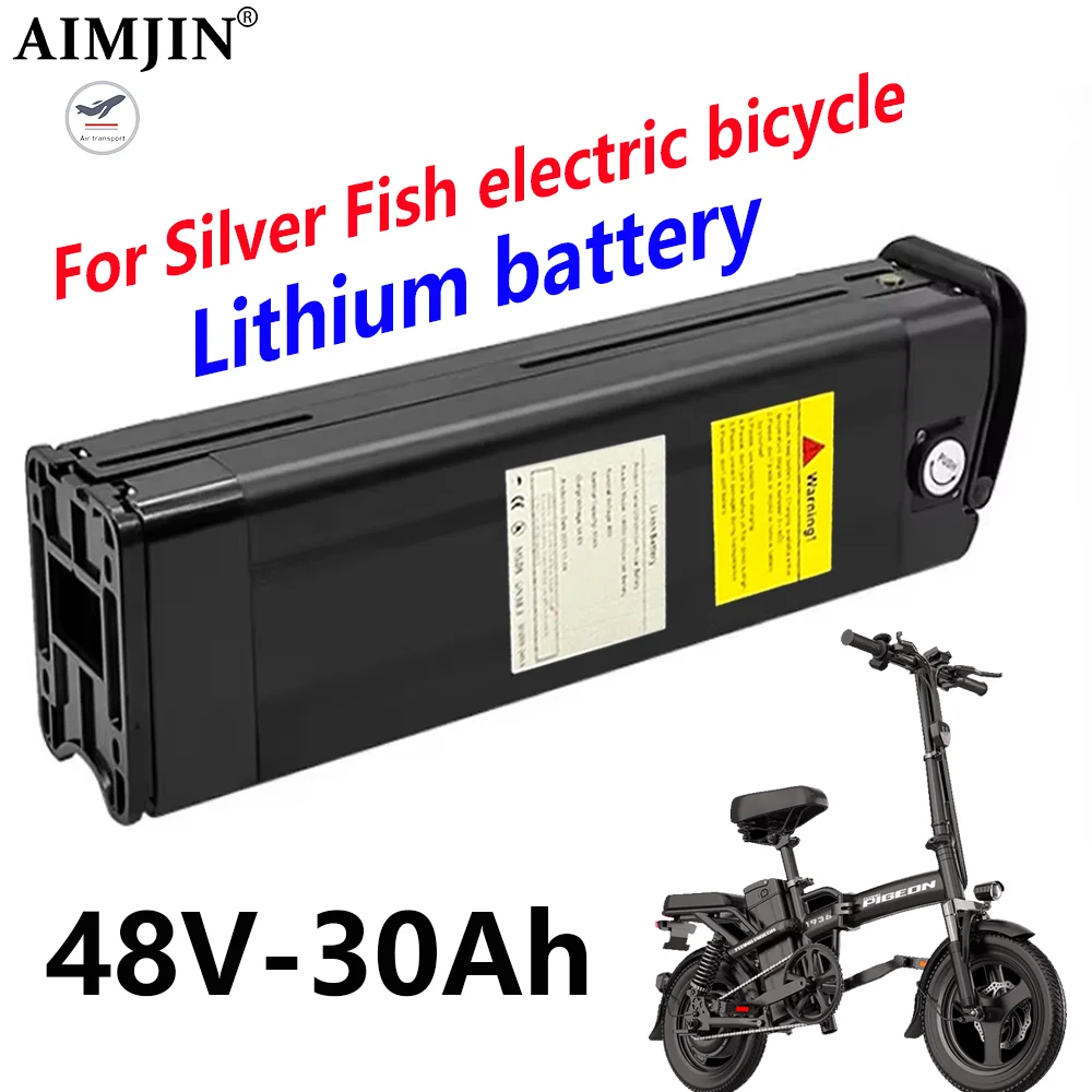 48V 30AH/30000mAh Higher Quality Silver fish Lithium Ion High Power 250W 500W 750W 1000W 48V 30AH 18650 BatteryPack+charger