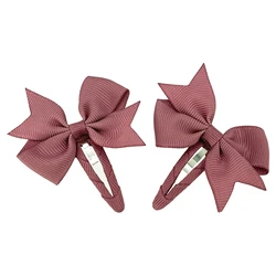 Small Pinwheel Hair Bow Snap Clips Fully Wapped for Baby Girl Toddler Hair Clip in Fringe Bangs Hair Accessories Barrettes