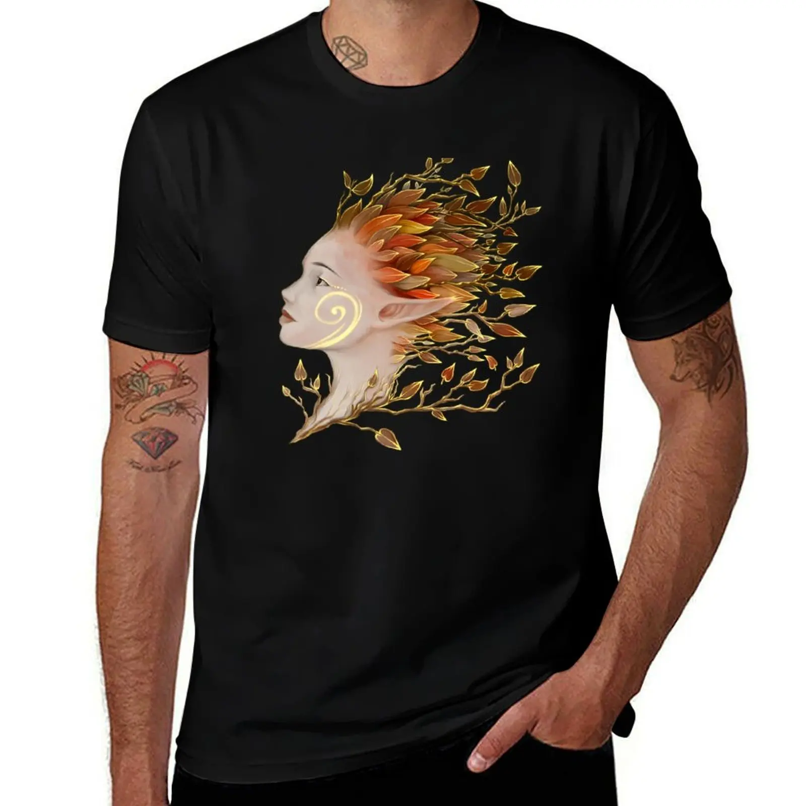 

Autumn Dryad T-Shirt cotton t shirts man 100% cotton tshirt 100% T-Shirt