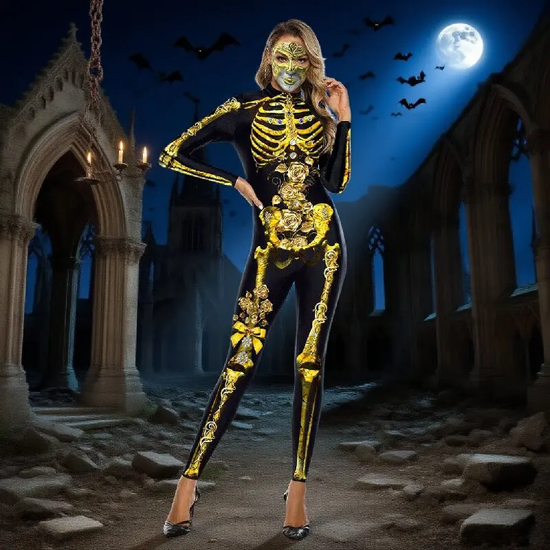 

Костюм на Хэллоуин, 3D комбинезон со скелетом и мышцами для взрослых, боди супергероя, вечерние наряд из аниме, праздничный костюм для косплея, узкие комбинезоны