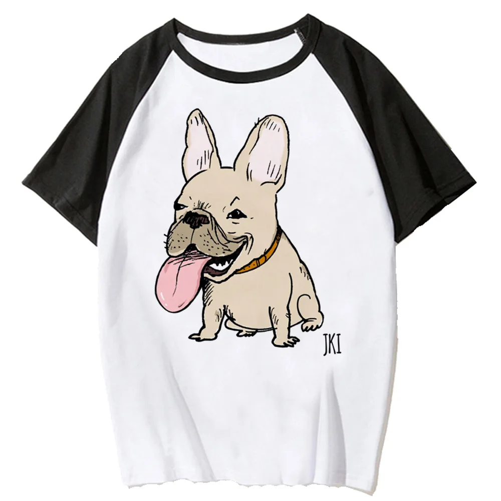 Bulldog t-shirts women anime Tee female anime manga Japanese clothing