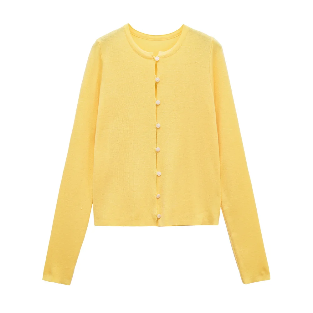 

New women's clothing European and American style fashionable simple French hollow long sleeved cardigan