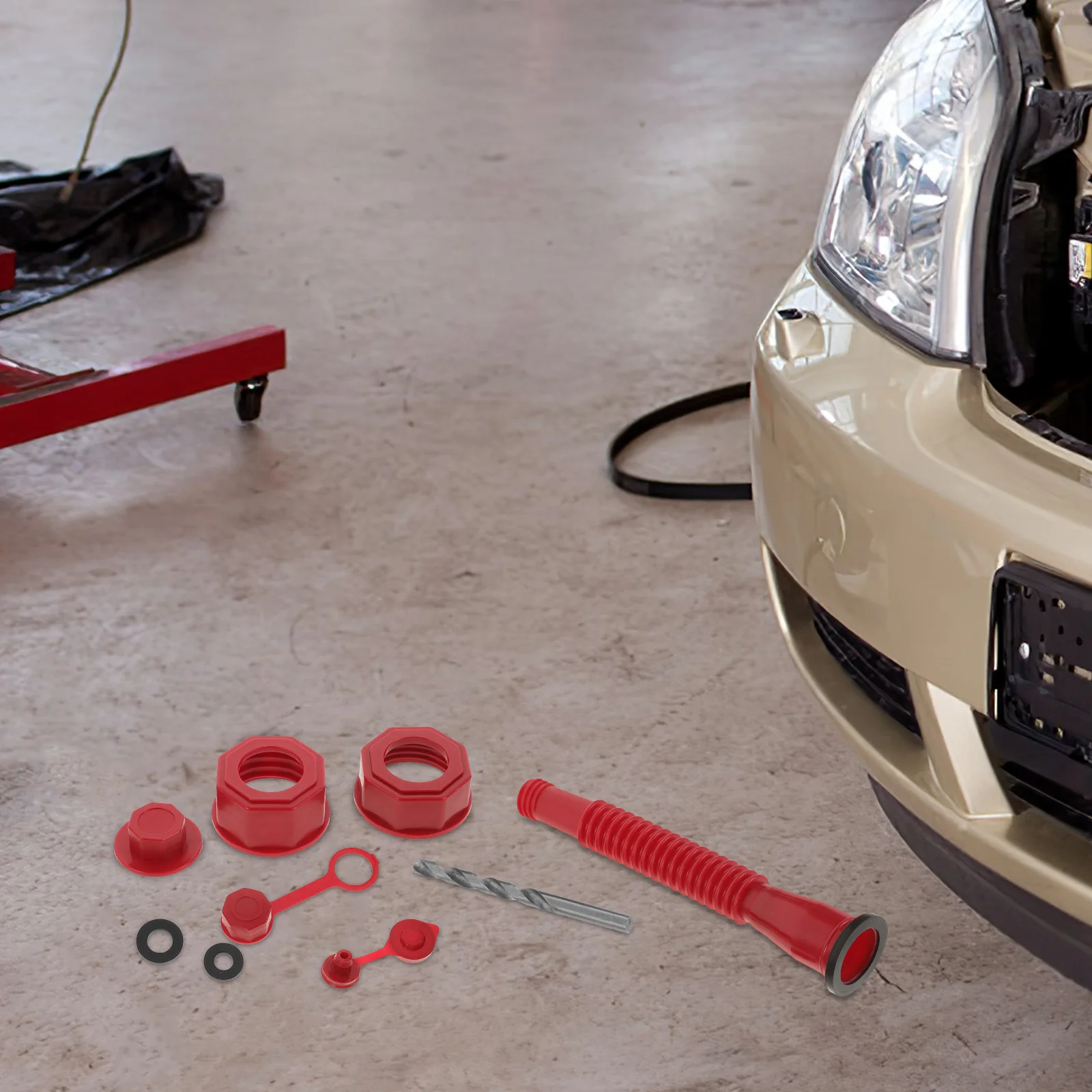 

1Set Hexagonal Anti Slip Nut Caps Gas Can Spout Replacement Wear Resistant Fuel Pipe Protector Flexible Gas Bucket Vent Cap