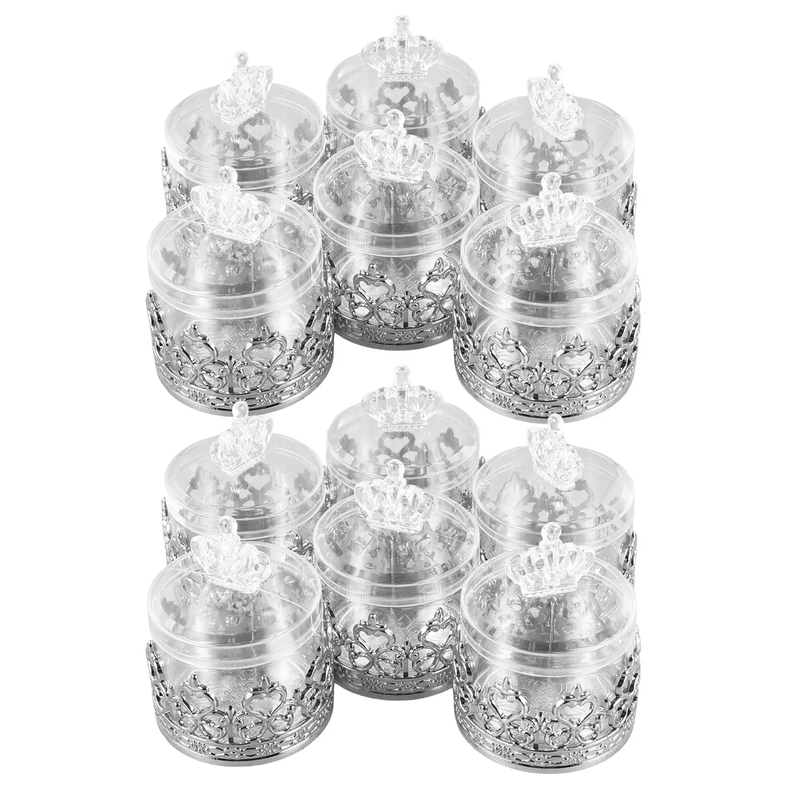 

12 шт. коробок для свадебных конфет в европейском стиле, милые пластиковые контейнеры для конфет, для хранения праздничных угощений, оптом, маленькие подарочные коробки