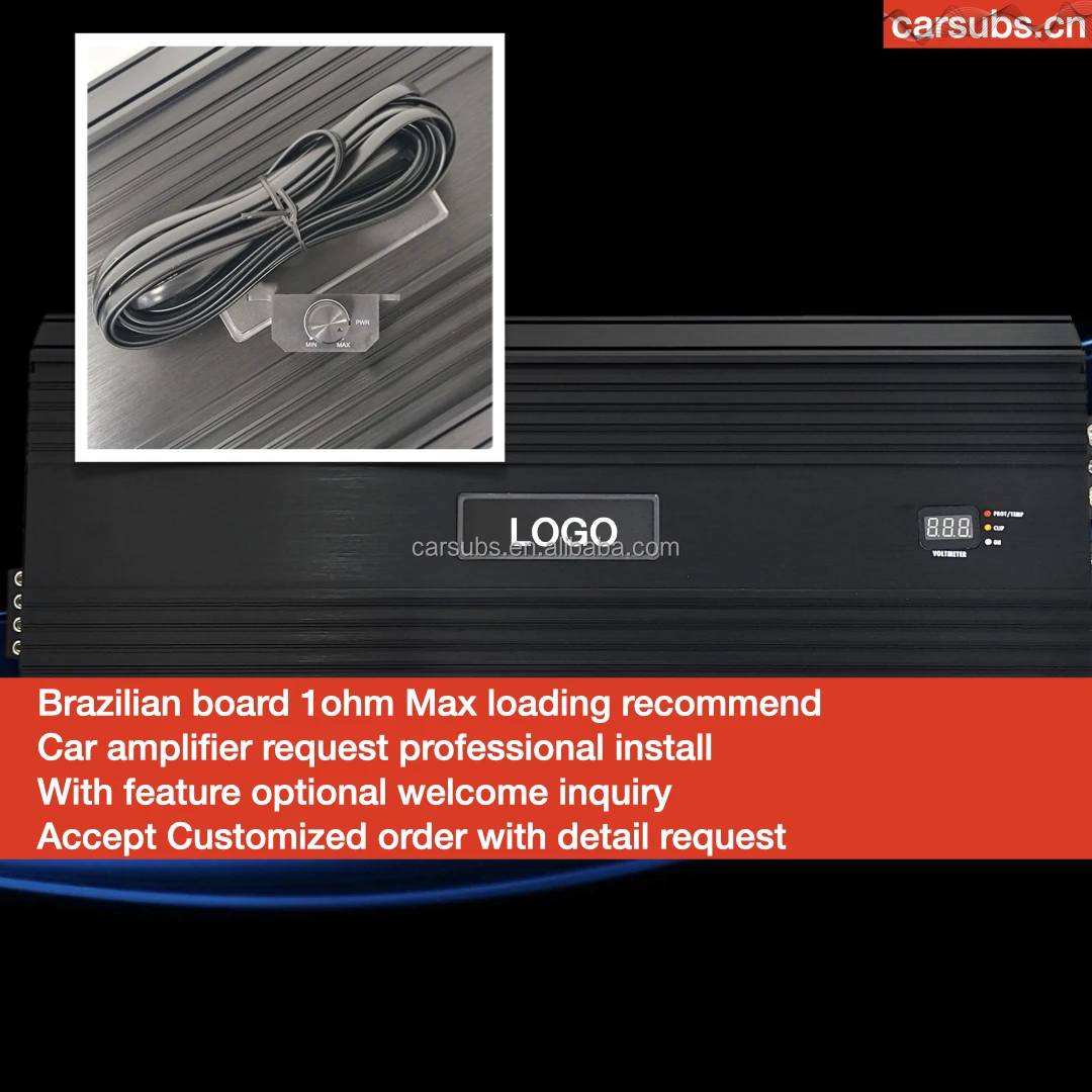 2025 رائجة البيع النمط البرازيلي كامل المدى RMS 18000 واط مضخم صوت السيارة الذروة 36000 واط SPL قوي باس 1 أوم قطعة واحدة سيارة Ampl