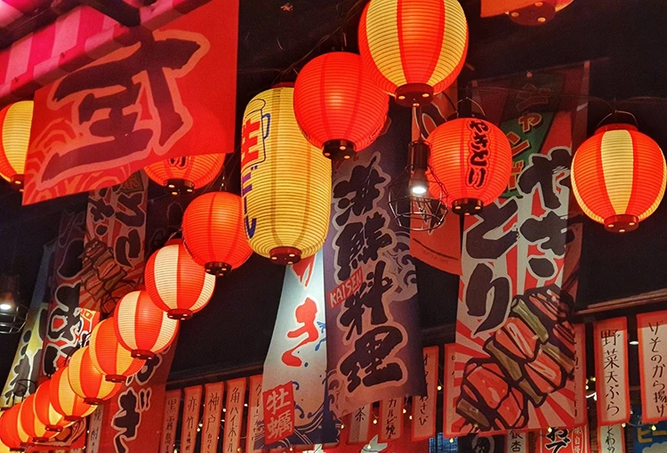 Kann benutzerdefinierte japanische Dekoration traditionelle Sushi Ramen Restaurant Dekor hängen Banner Japan Izakaya Shop Dekoration Stoff Flagge – Detail 8