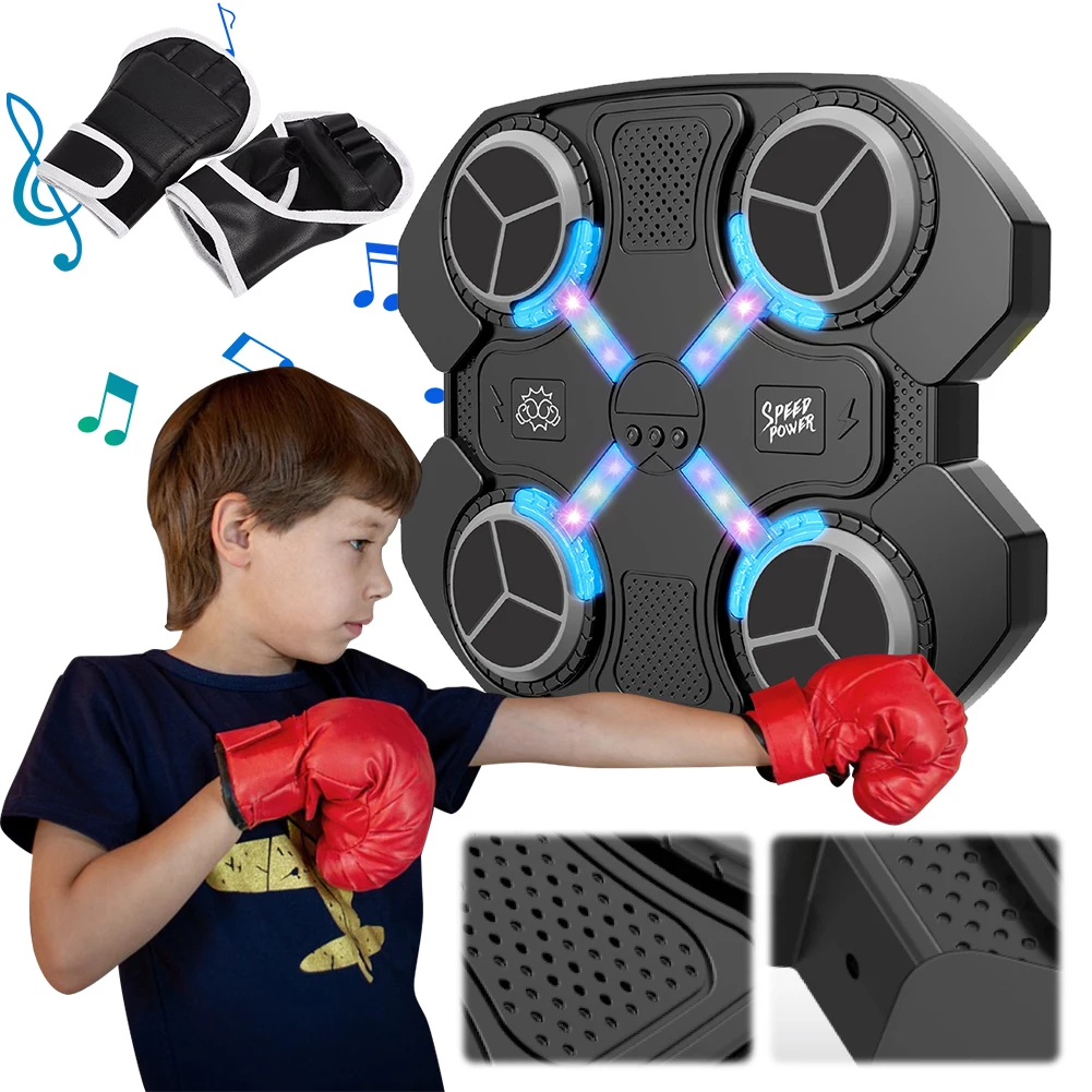 Music Boxing Machine Boxing Wall Target Bluetooth-Compatible Smart Music Boxing Machine with RGB Light Fitness Boxing Trainer