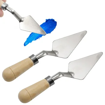 2 stücke Schaber Messer Cutter Palette Öl Mix Maler Farbe Werkzeug Pigment Textur Künstler Schaber Cutter Spachtel Maler Farbe Werkzeuge