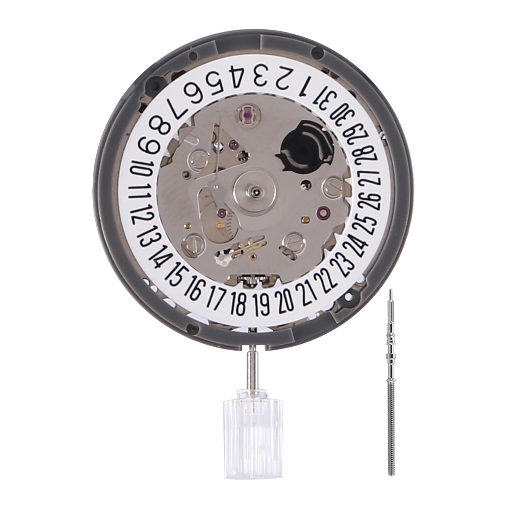 24 Jewels NH35A NH35 6 O'Clock Automatic Mechanical Watch Movement 21600Bph Black Date Window