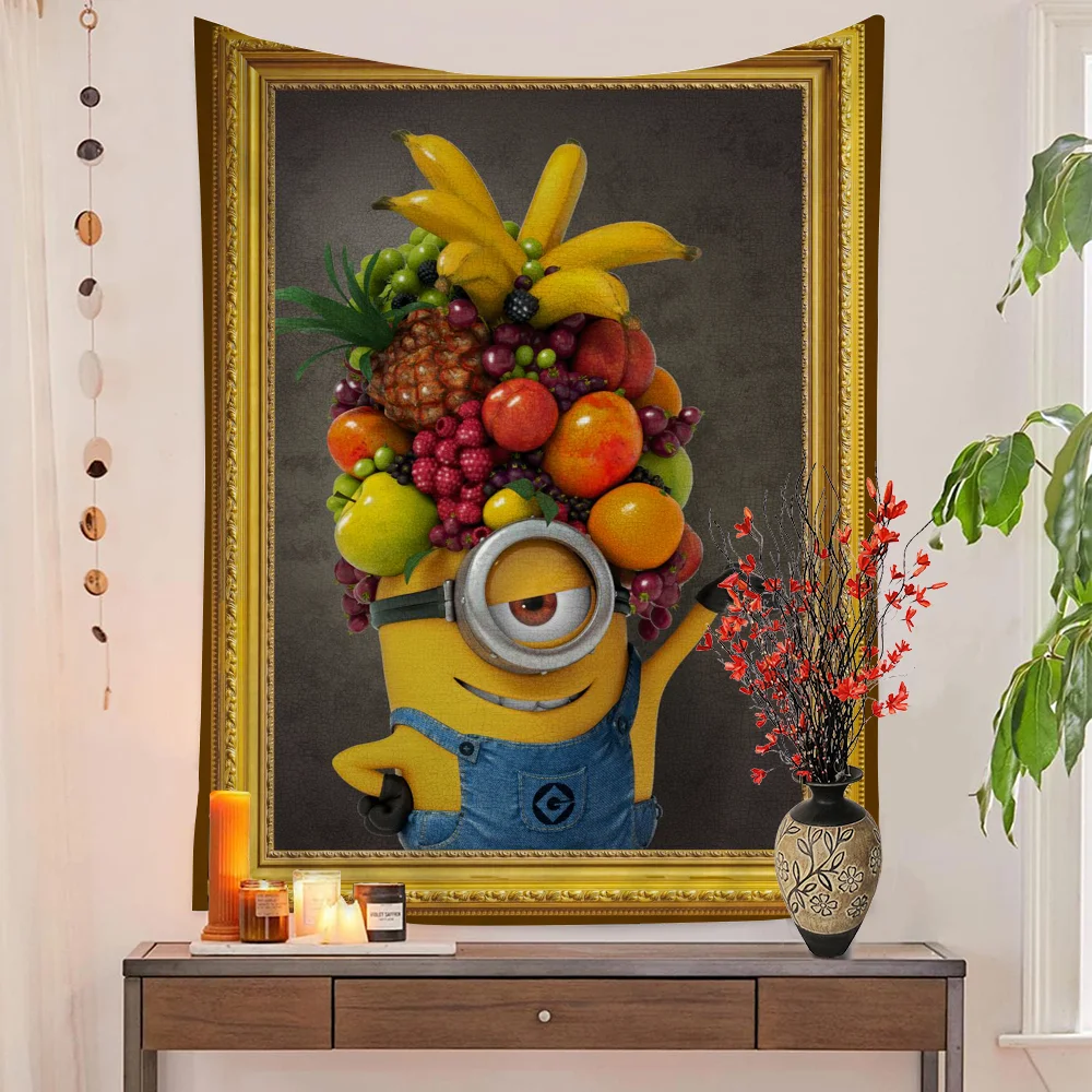 

1PC Cartoon L-Lovely Cute M-Minions Tapestry Printed Large Wall Tapestry Art Science Fiction Room Home Decor Decor Blanket