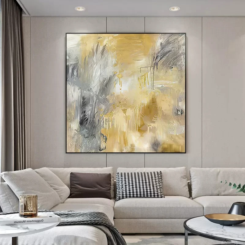 

Modern Canvas Painting Unframed Abstract Handmade Acrylic Idea Design Artwork Outdoor Wall Art Living Room Pictures For Walls