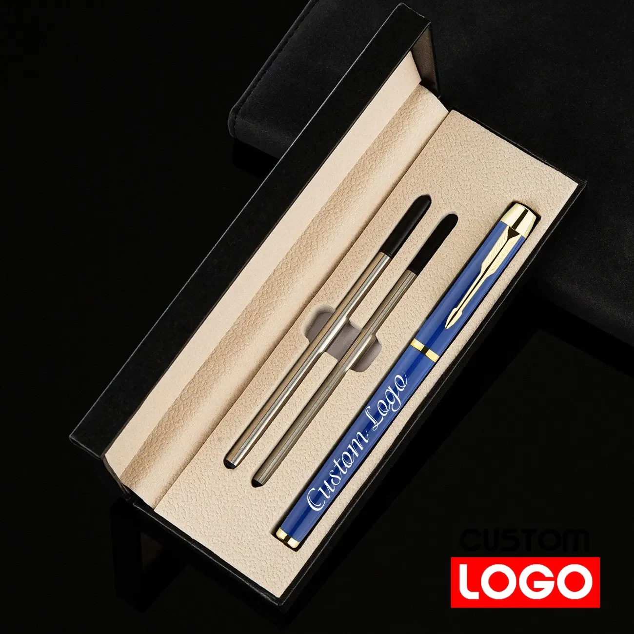 Luxury Metal Gel Pens In Gift Box Custom Logo Office & School Supplies Business Gift Box Packaging Roller Pen stationary