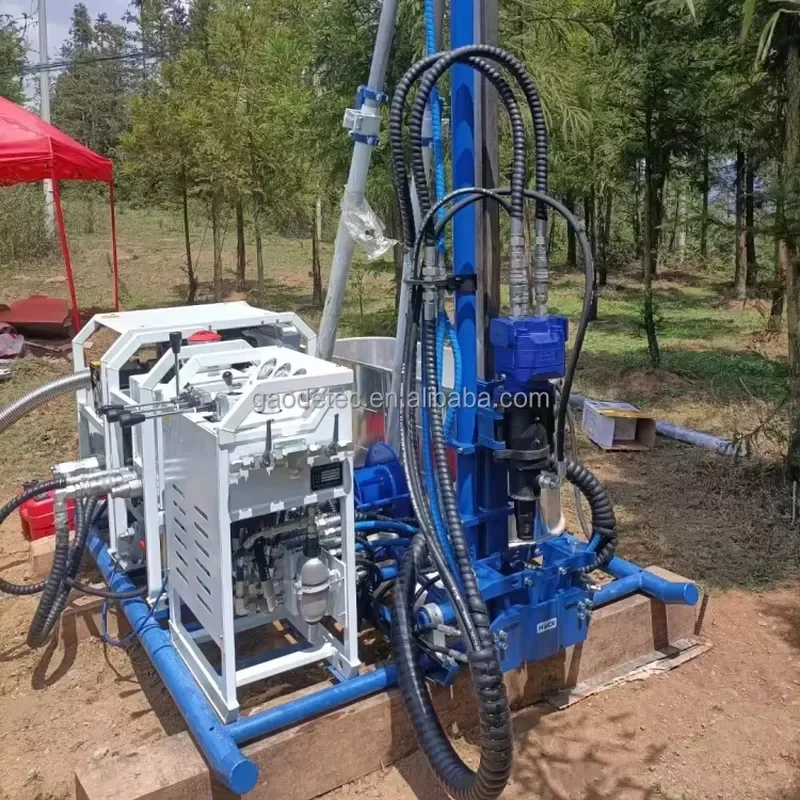 Full Hydraulic Borehole Core Mine Drilling Rig 300m Portable Diamond Core Rigs for Rock Exploration