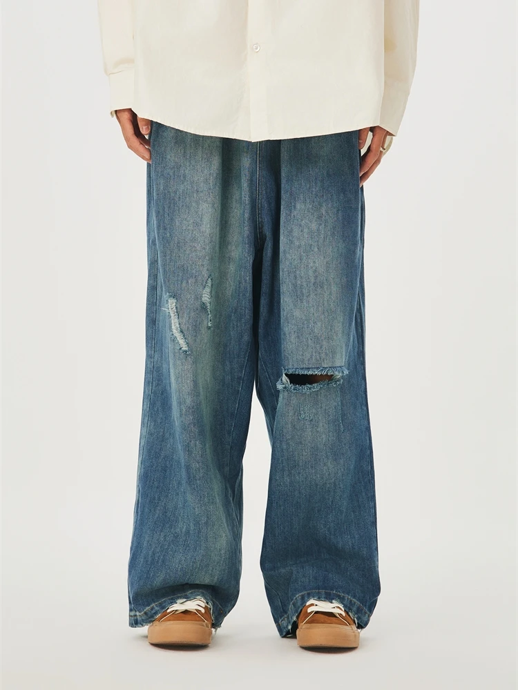 

Высококачественная джинсовая ткань с талией 340 г, мужские прямые утягивающие модные джинсы, длинные брюки, молодежная весенняя одежда в японском стиле ретро