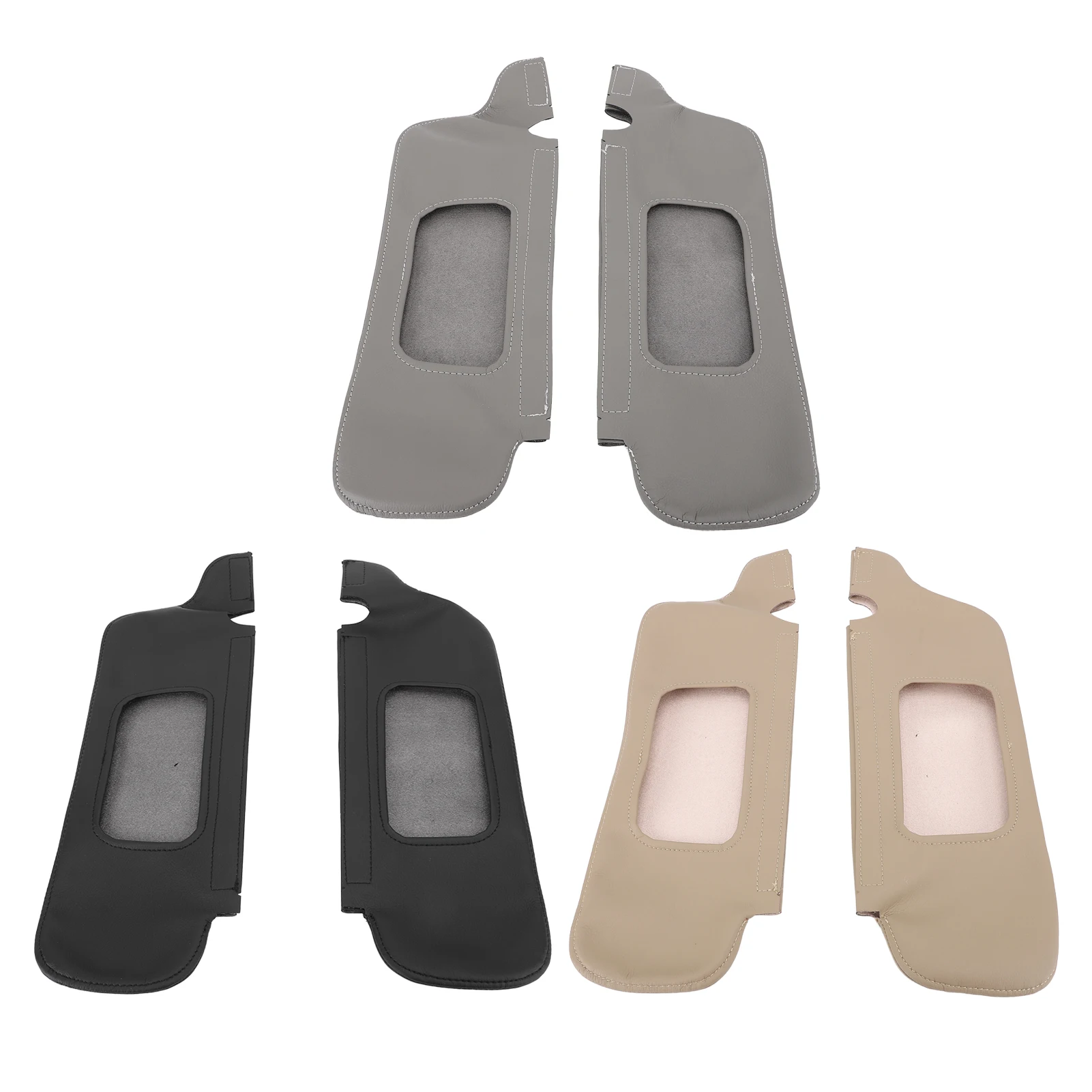 

2 шт. защитных чехлов для солнцезащитных козырьков из искусственной кожи, стильный дизайн, устойчивые к царапинам, сменные чехлы для солнцезащитных козырьков для Mustang 1994-2004 годов