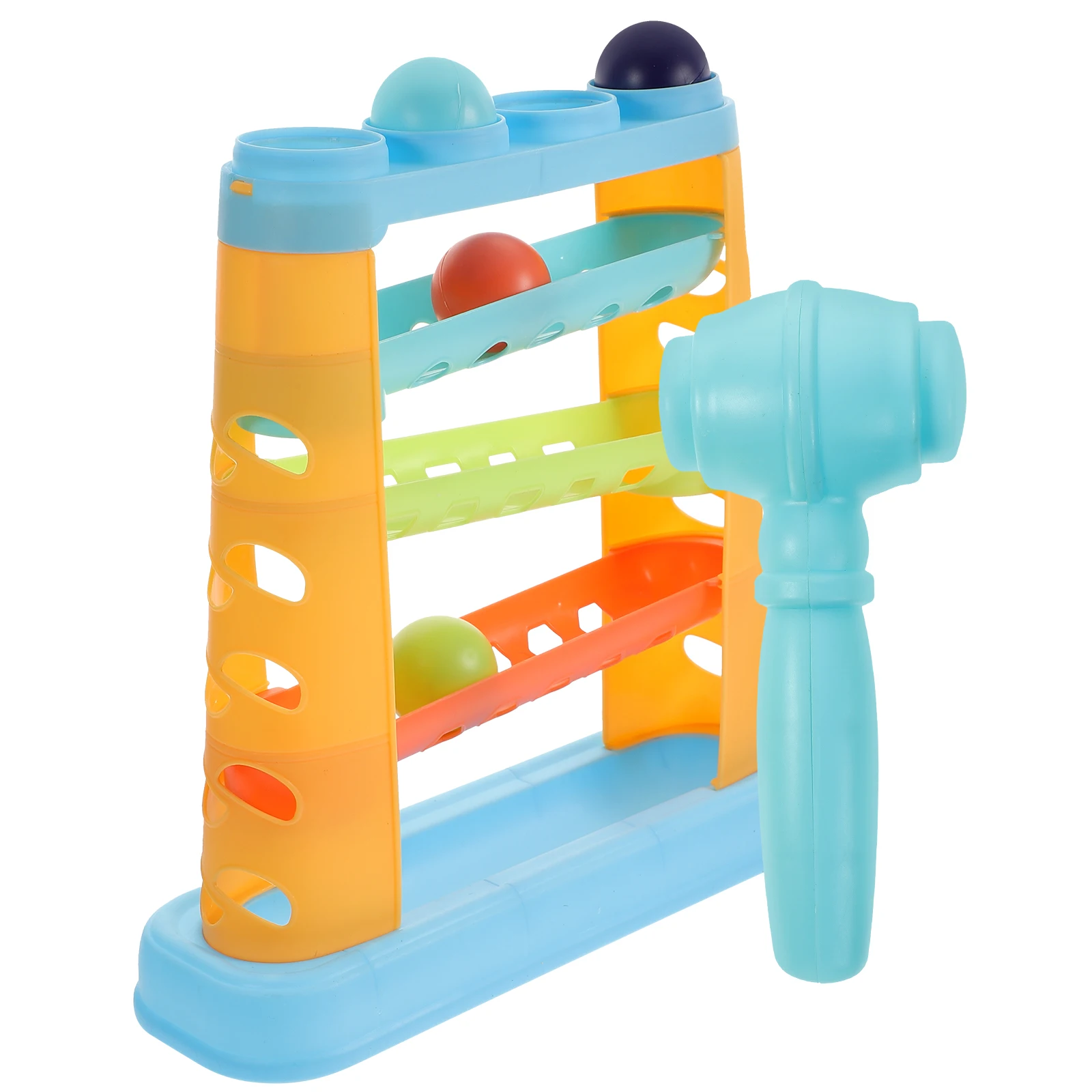 

1 set 1 Set Hammer Pound Ball Kids Beating Game Educational Hammering Play Infant Grip Practice Smooth-Sanded Drop Rolling Funny