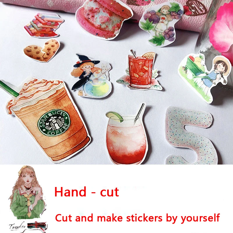 5/10 Buah Cetak Gambar A4 Kertas Berperekat Stiker Kustom Stiker DIY Buku Buku Panduan Stiker Desain Perlengkapan Buku Harian