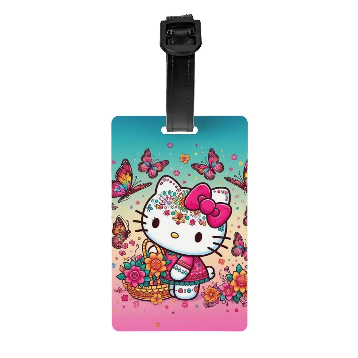 

Багажные бирки с милым мультяшным котом «Hello Kitty», индивидуальные багажные бирки, конфиденциальная обложка, имя, удостоверение личности