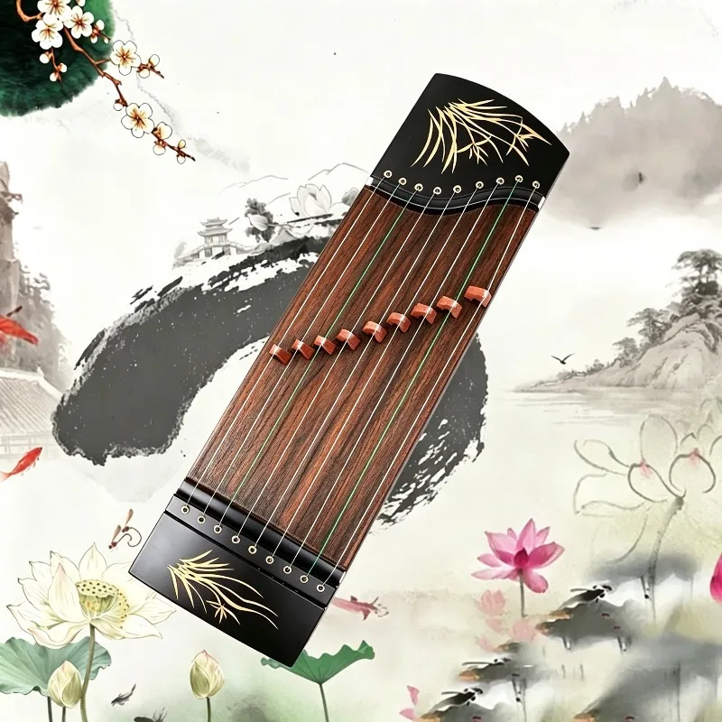 Chinese Instrument Guzheng Mini Wooden Traditional Professional Portable Practice String Instruments Finger Tip Accessories