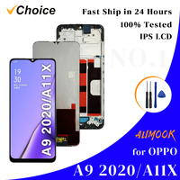 A11X Screen for OPPO A9 2020 LCD Display Digital Touch Screen Assembly for OPPO A11X A9 2020 WIth Frame LCD