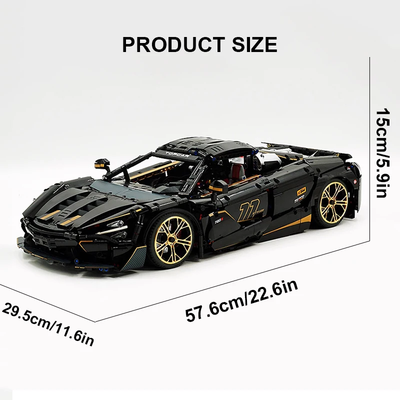 GULY 10625 การวิเคราะห์ MOC Super กีฬารถ Building Block อิฐ DIY ปริศนาของเล่นวันเกิดคริสต์มาสของขวัญของเล่นเด็ก