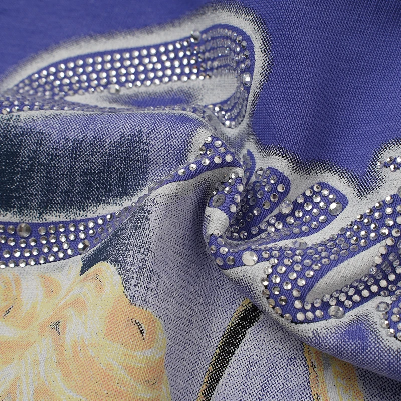 T-Shirt mit Strass-Engel-Print für Männer, Baumwoll-Grafik-T-Shirt, Retro-Punk-Urban-Streetwear, Sommer-Freizeitkleidung, Kurzarm-Oberteil – Detail 11