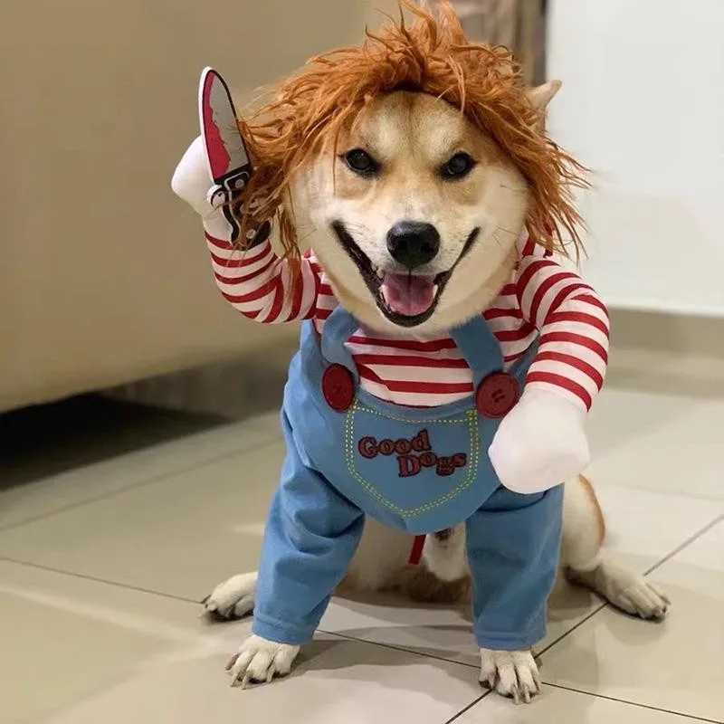 Zabawny pies Cosplay Ubrania Nowość Szczeniak Kostiumy na Halloween Bluza Świąteczny strój na imprezę Strój dla zwierząt Akcesoria