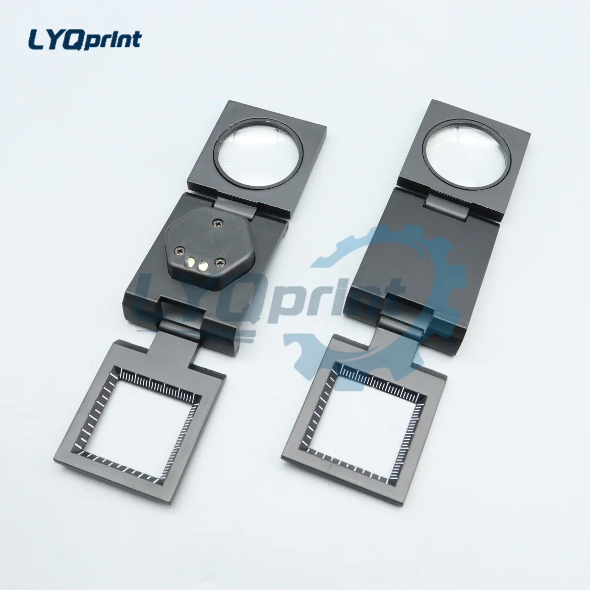 10X Three Fold Magnifying Glass With Light Scale Metal Material for Heidelberg Roland KBA Komori Printing Tools