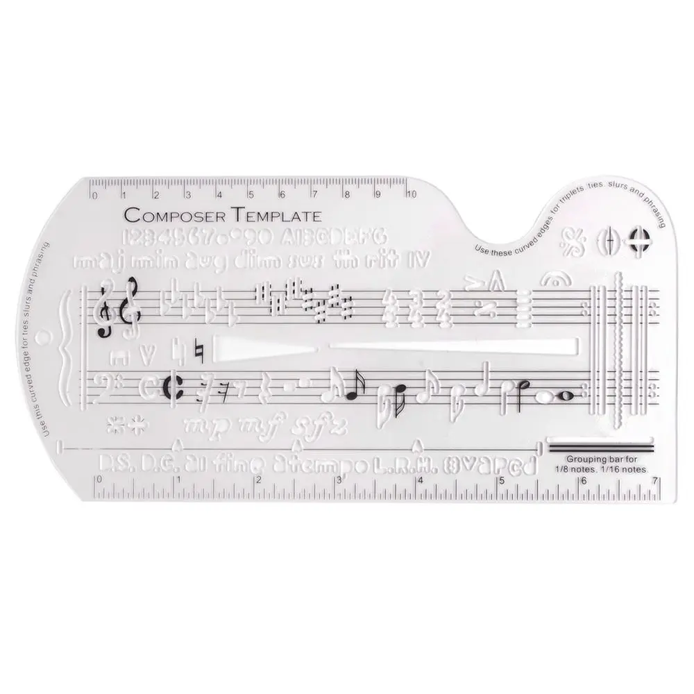 Transparent Composer Template Stave Engraving Song Writer Tool Composing Stencil Music Notation Composing Notation Tool