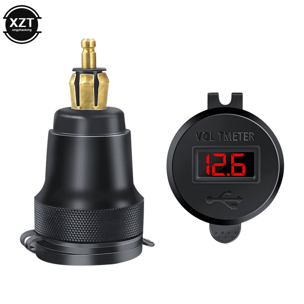 Cargador de motocicleta para coche, adaptador de carga de aleación de aluminio, doble USB, PD, 12-24V, QC3.0, accesorios para coche BMW, nuevo