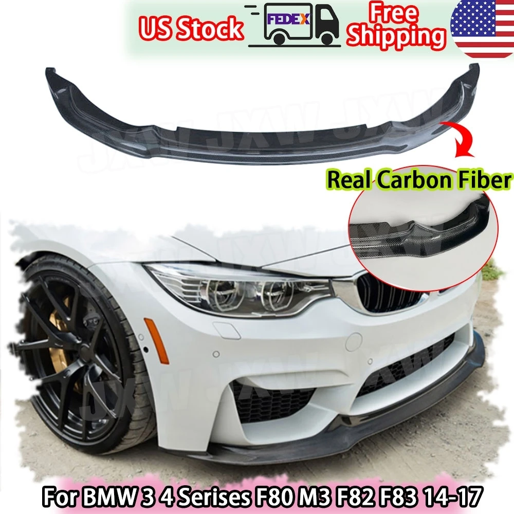 

Передний спойлер из углеродного волокна для BMW F80 M3 F82 F83 M4 2014-2019, головной бампер, подбородок, лопата, Стайлинг автомобиля