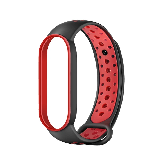 Strap For Xiaomi Mi Band 7 6 5 4 3 Silicone Two-Color Wristband Strap For MiBand 3 4 5 6 Replacement Bracelet Watch Accessories