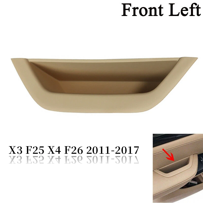 2X Car Auto Interior Inner Door Handle Pull Trim Compatible For-Bmw F25 F26 X3 X4 2011-2017, Front Left Side,Cream Color