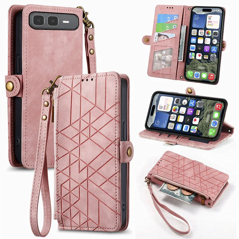 

geometric pattern leather Cover For Infinix Smart 20 7 8 9 10 HD Plus Pro Magnetic shockproof many card Slot Wallet phone Case