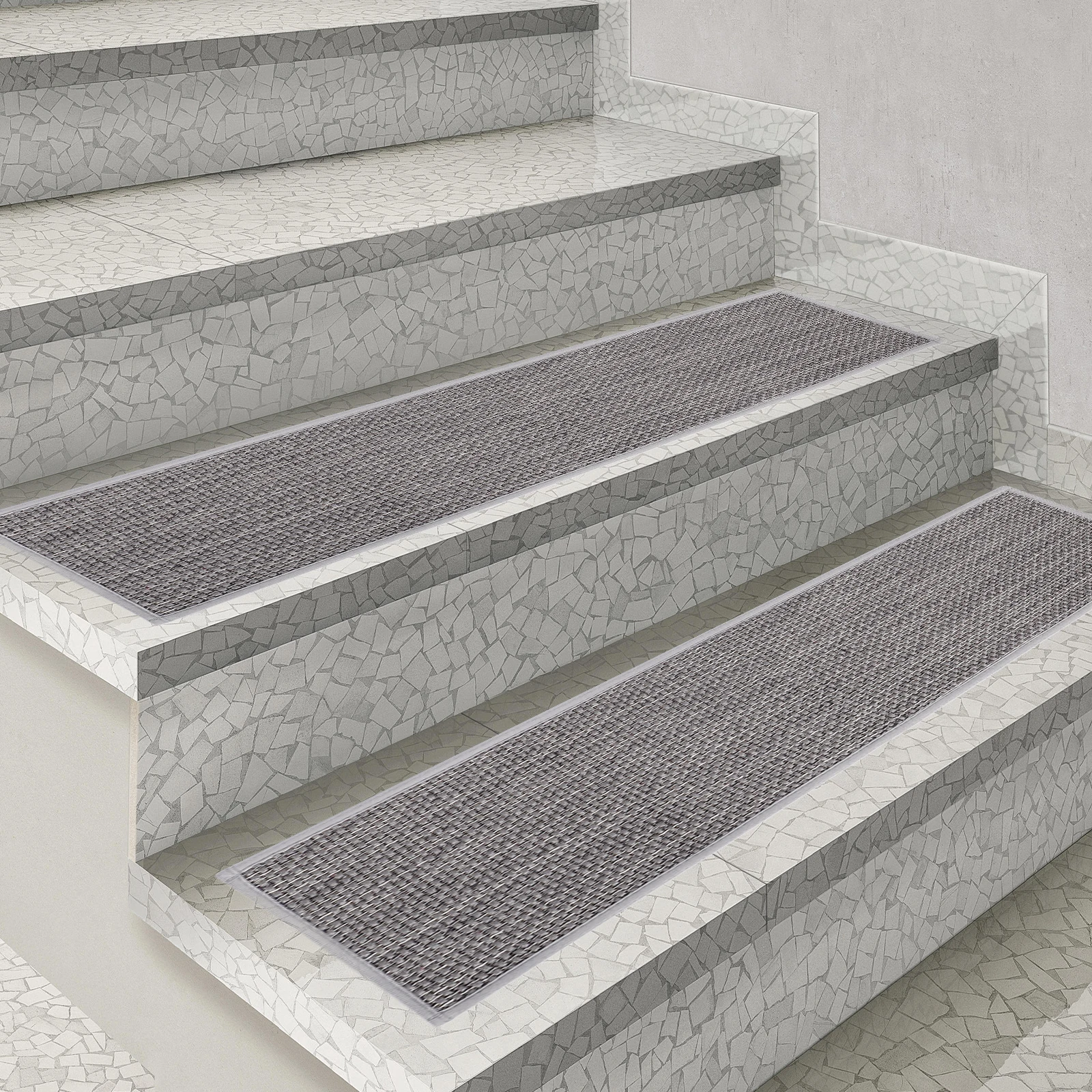 

Non-Slip Stair Runner Carpet Slip Resistant Polyester Anti-Skid Self-Adhesive Stair Treads Pad Mat