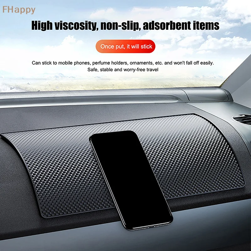 Car Dashboard Sticky Anti-Slip Mat Car Styling Interior Car Non Slip Mat Heat Resistant Car Dashboard Phone Sunglasses Holder