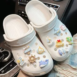 Cute Cartoon Ocean Style Hole Shoe Charms Decorations Summer Beach Scenery Shoes Buckle DIY 3D Hole Shoe Akcesoria