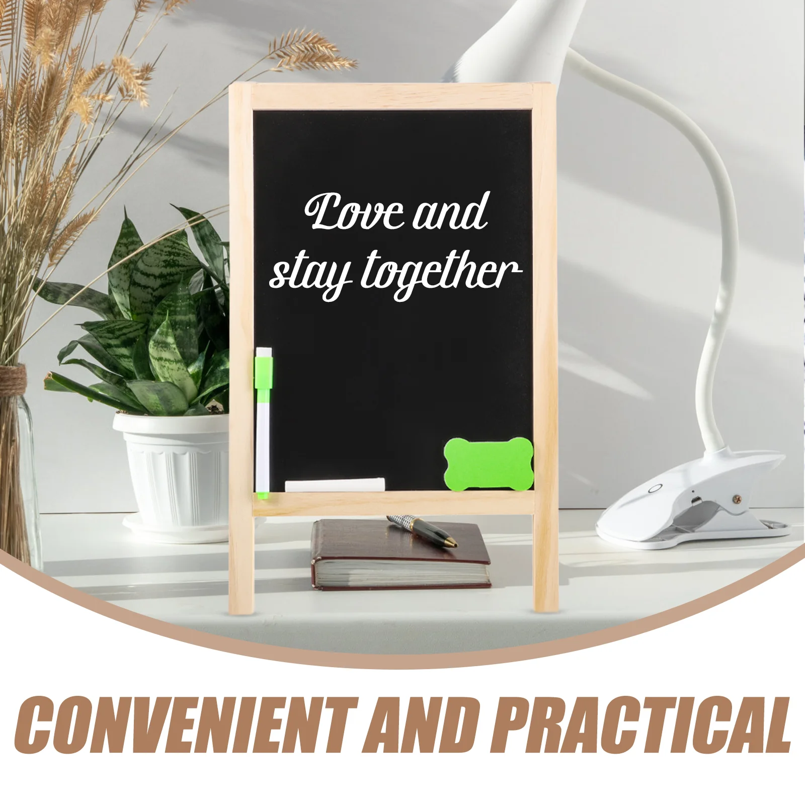 Magnetic Double-sided Blackboard Chalkboard Rectangular Hanging Blackboard Party Table Number Place Tag Message Board Signs Memo