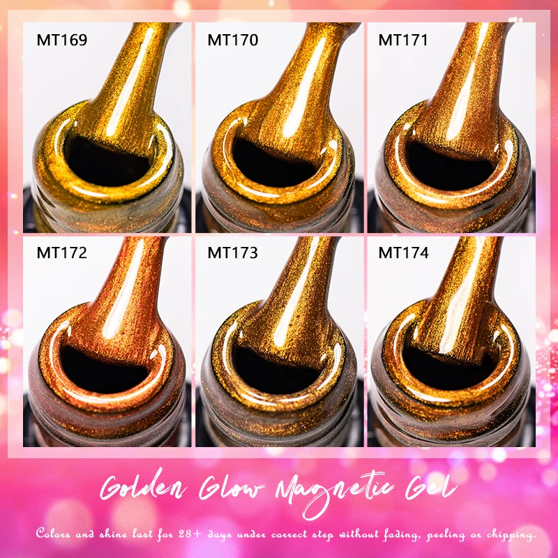 7ml MTSSII グリッターアンバーブラウン秋色キャットマグネットジェルネイルポリッシュカラージェルネイルアートオールフォーマニキュアヴァーニッシュ用品