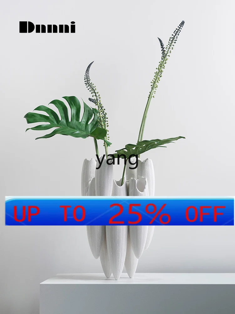 

LMM Shuttle Ornaments Vase Silent Wind Simple Flower Arrangement Decoration Home Model Room B & B