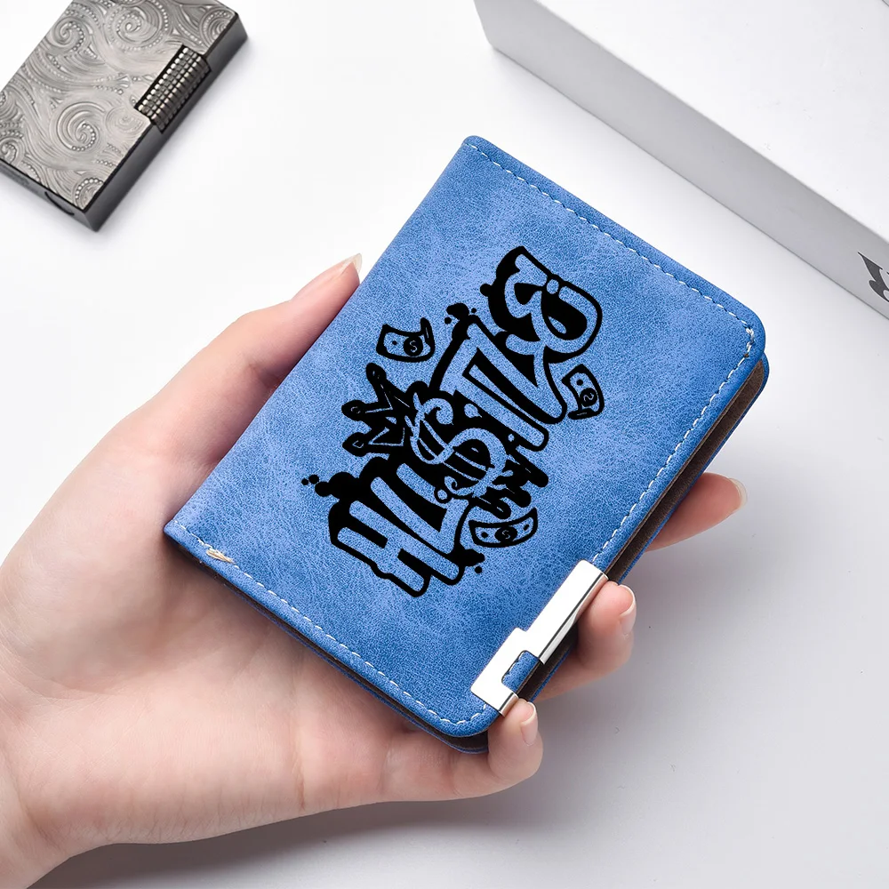 Men's Short Wallet, Featuring Multiple Card Slots, Card Holder, Double-fold Wallet, and a Fashionable Casual Men's Wallet.