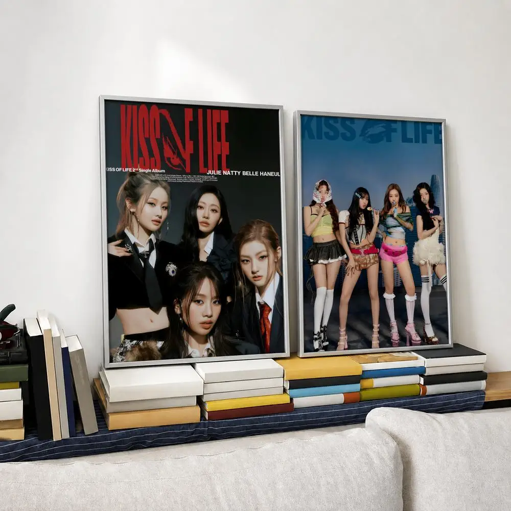 Band kiss of life Poster Self‑Adhesive Waterproof PP Poster Coffee House Bar Wall Art Sticker Room Home Decor view 2