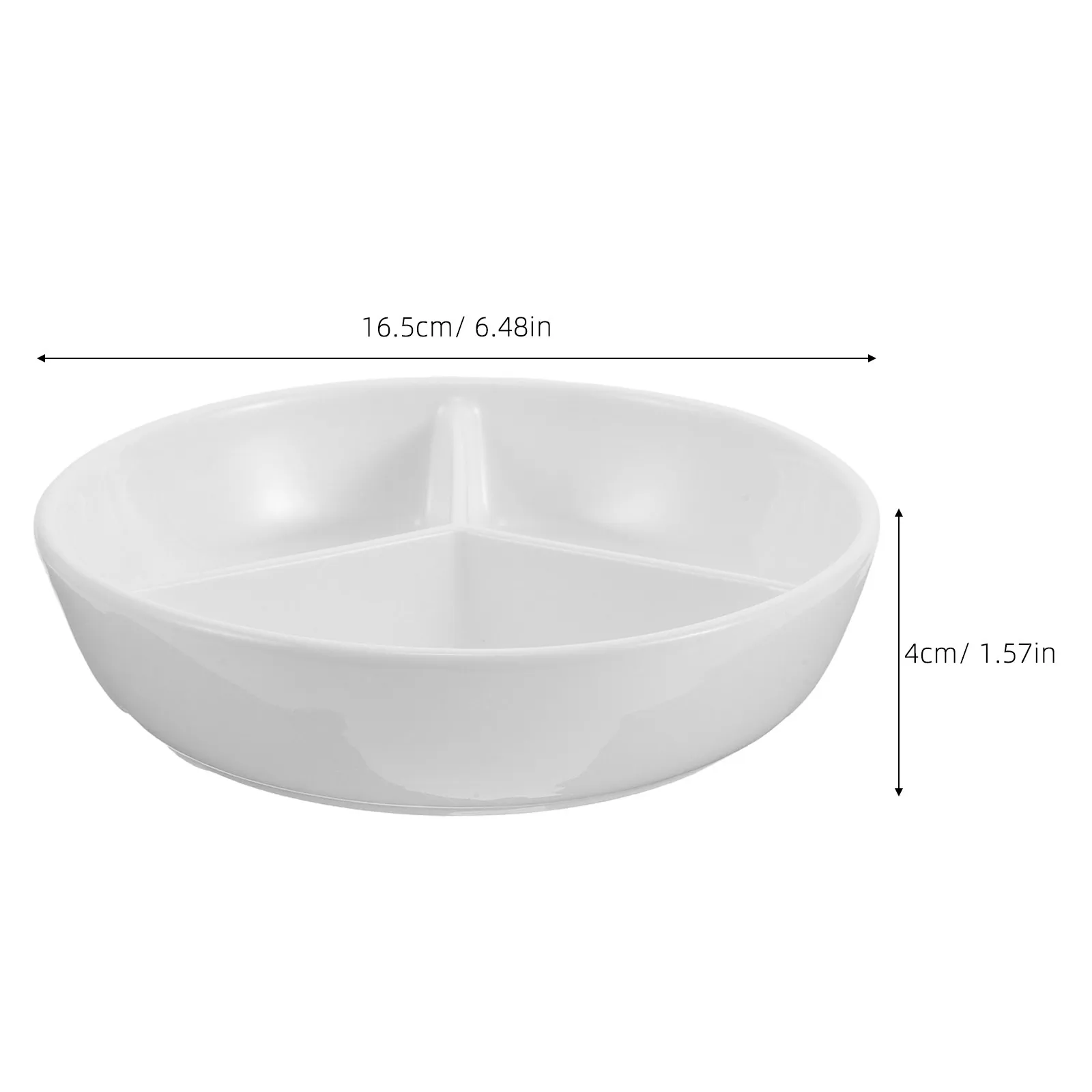 2pcs Ceramic 3-Section Cereal Bowl – Microwave Safe, Deep Compartment Plate for Milk & Cereal Separation