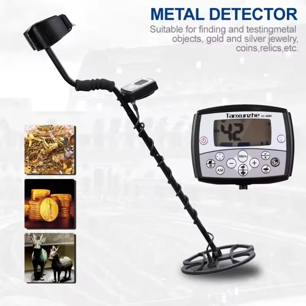 High Frequency Pinpoint Metal Detector TC-800 Waterproof Search Coil For Underground Gold Silver Coin Treasure Detection