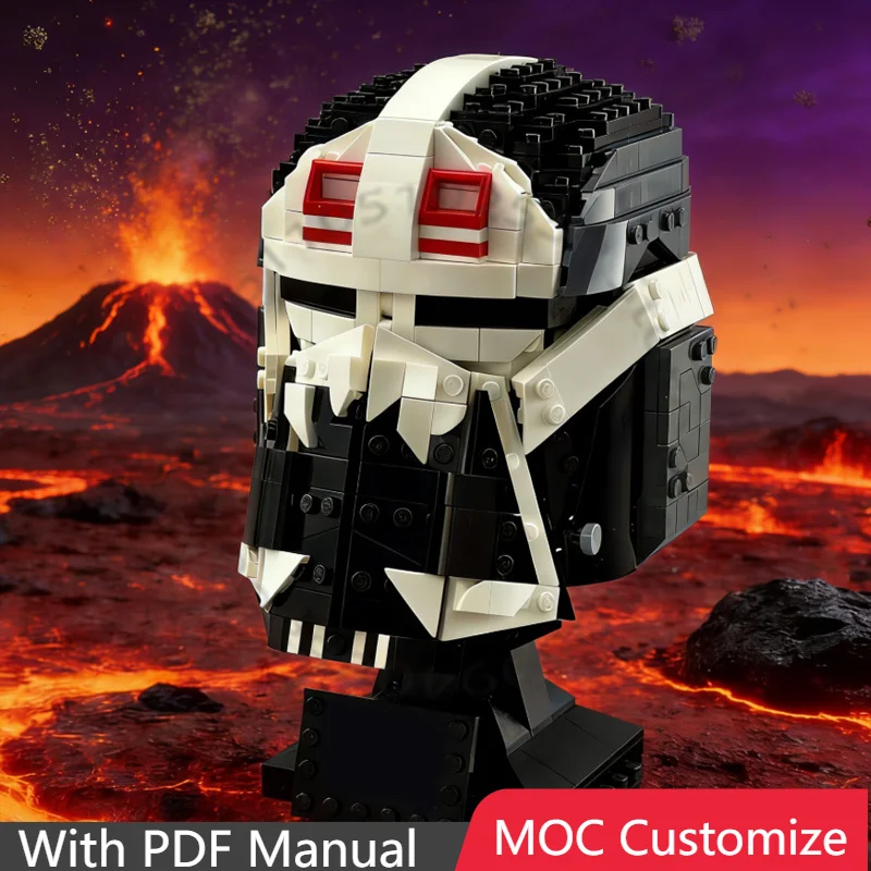 

733 детали: Модель шлема Bad Batch (MOC) на заказ, модульный конструктор, популярный дизайн, простой DIY-набор, праздничный подарок-игрушка