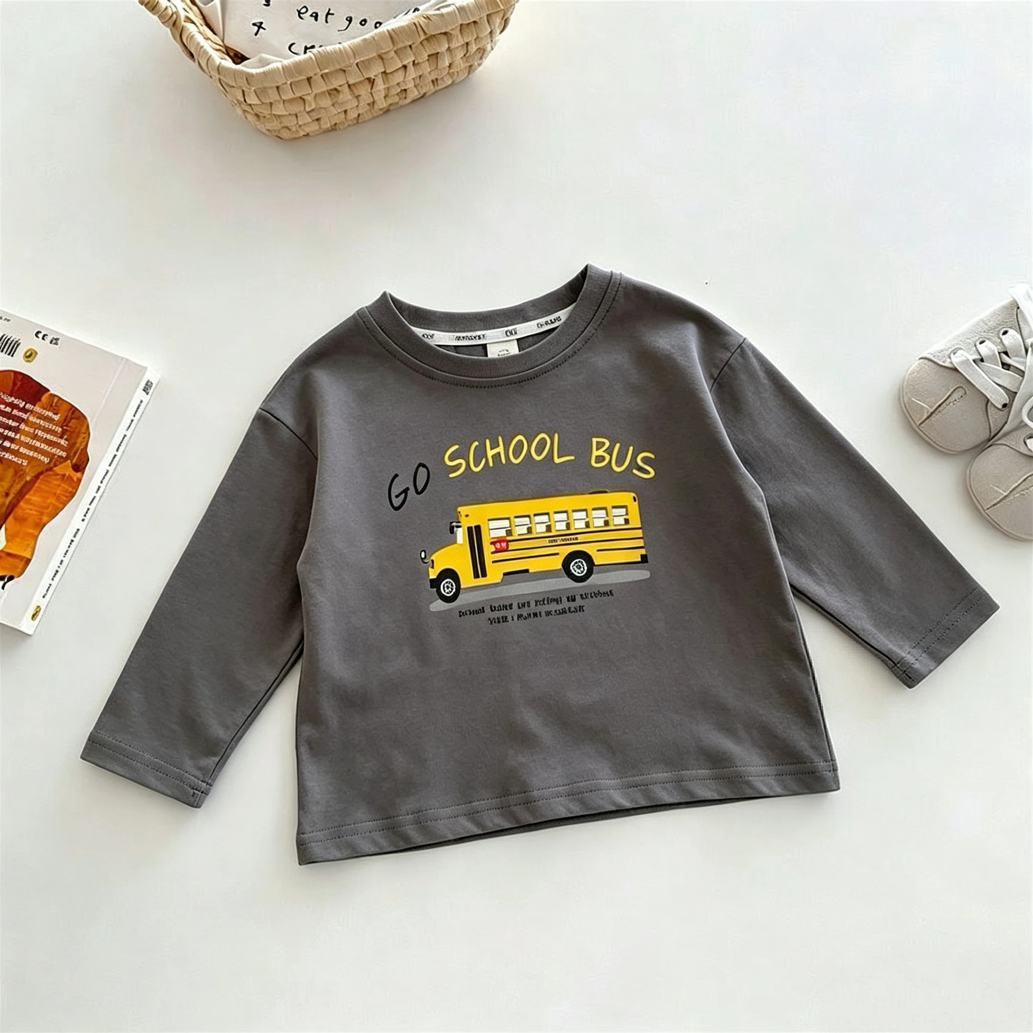 Kids' Car Print Long-Sleeve T-Shirt — product detail 5